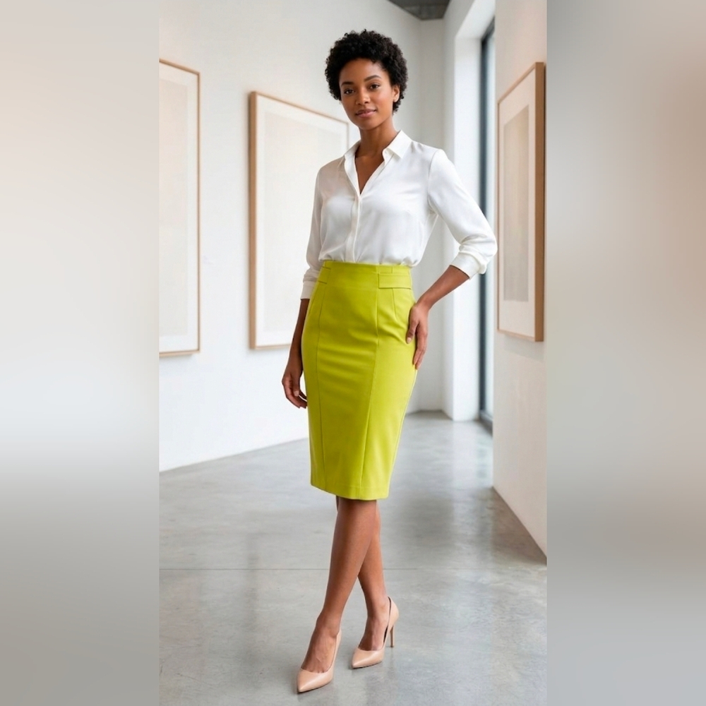 Elegant Lime Pencil Skirt size 10
